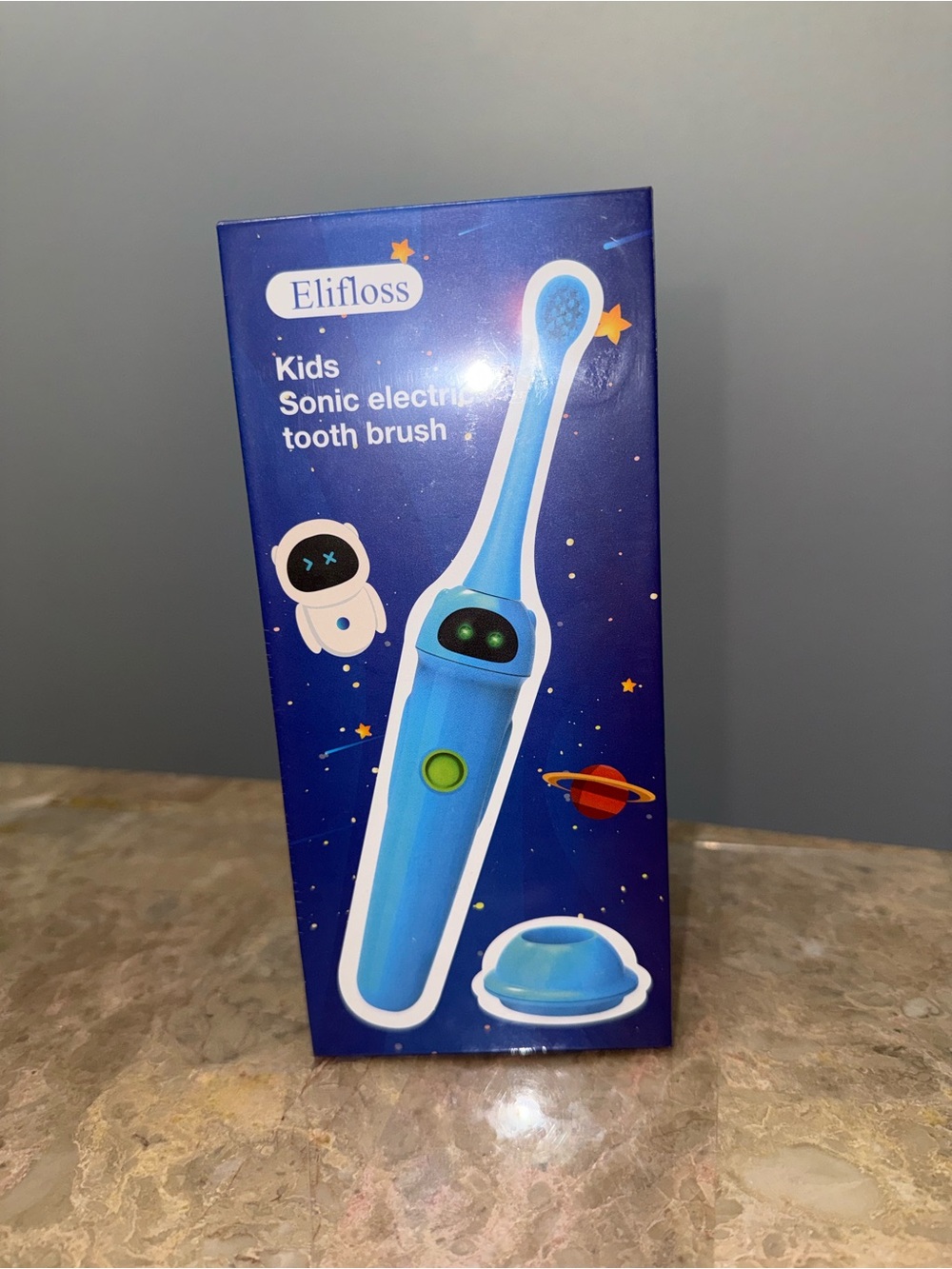 Eltifoss Unisex Kids Sonic Electric Toothbrush, Blue
